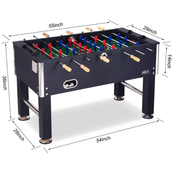 KICK Triumph 55 Foosball Table Black Dimensions