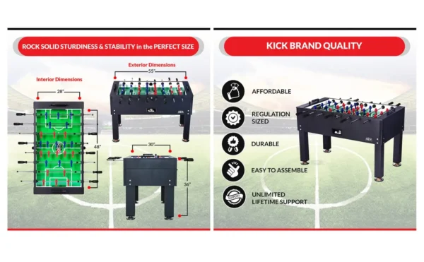 KICK Onyx 55" Foosball Table - Image 10