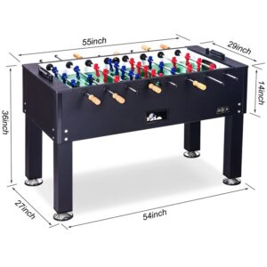 KICK Onyx Foosball Table Dimensions