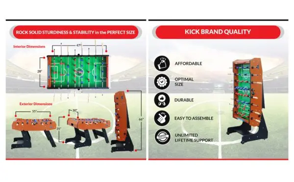 KICK Majesty 55" Folding Foosball Table - Image 9