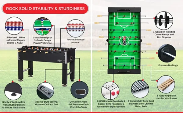 KICK Majesty 55" Folding Foosball Table - Image 7