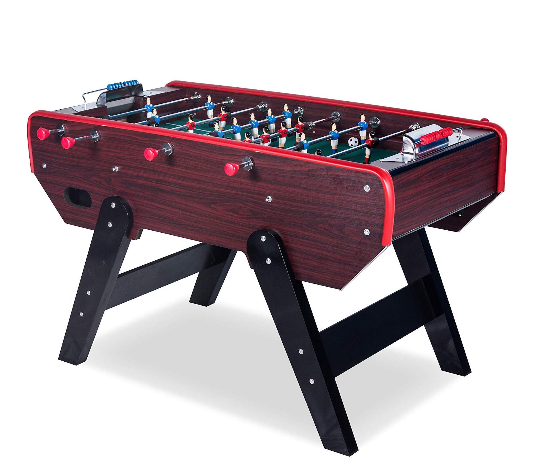 foosball table with telescopic rods