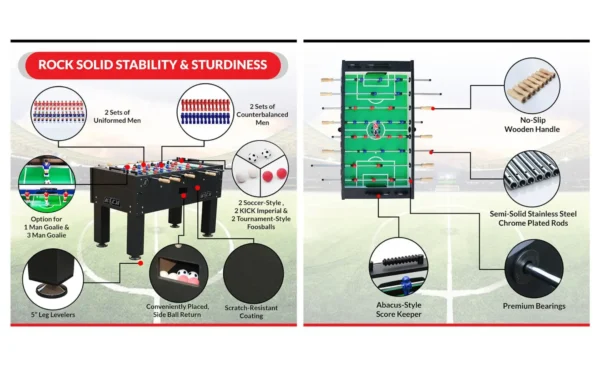 KICK Titan 55" Tournament Foosball Table - Image 12