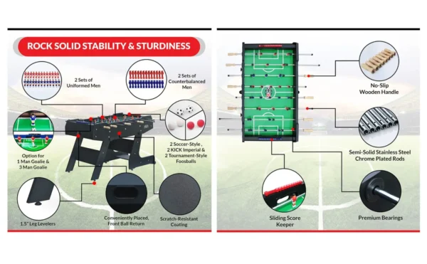 KICK Majesty 55" Folding Foosball Table - Image 21