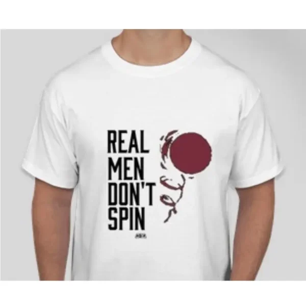 "Real Men Don't Spin" Short Sleeve T-Shirt - Image 2