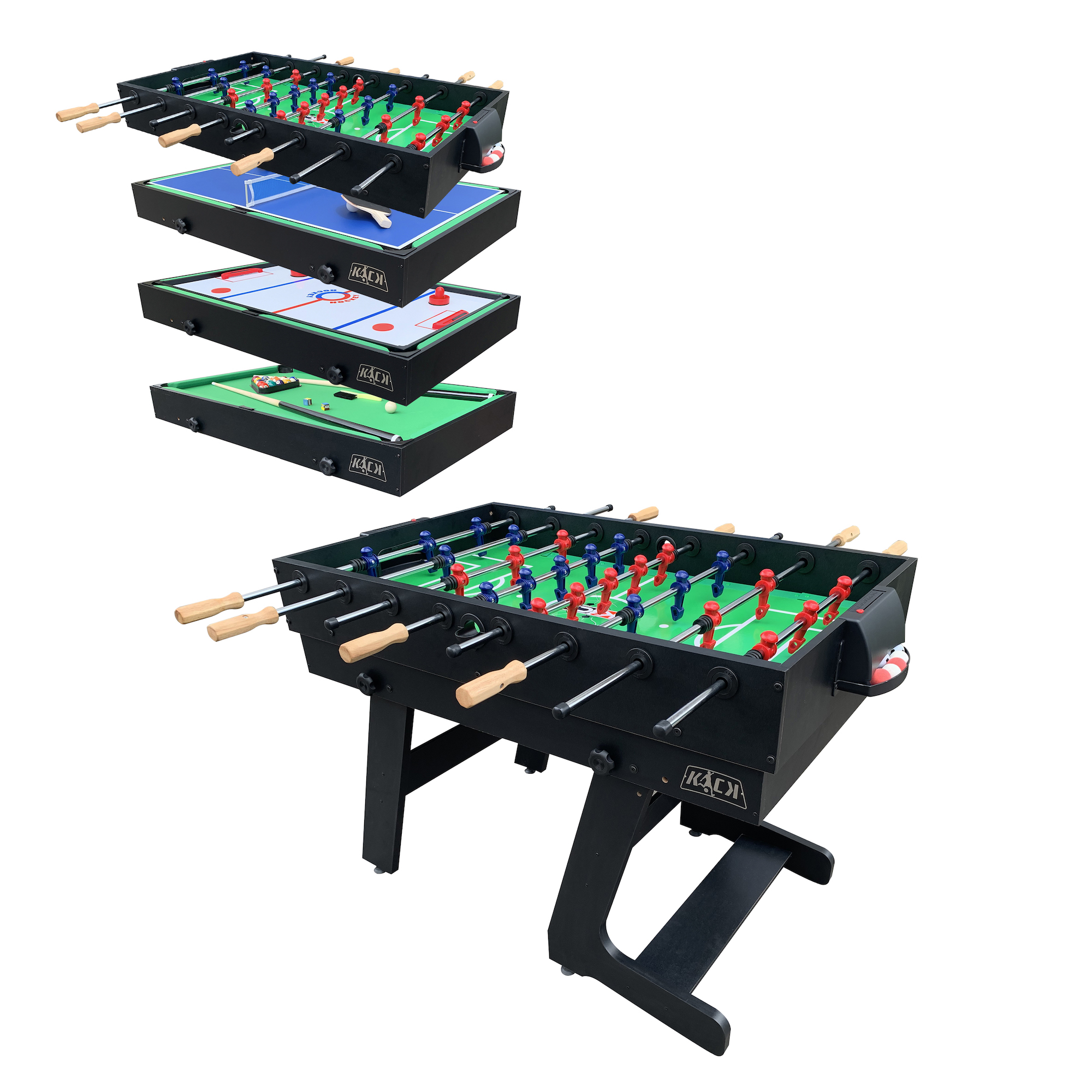 KICK Morpheus 55 5 in 1 Multi-Game Table (Black)