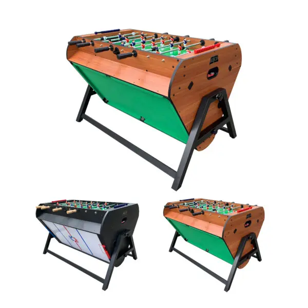 KICK Triplex 55" Telescopic Rods 3-in-1 Swivel Multi Game Table