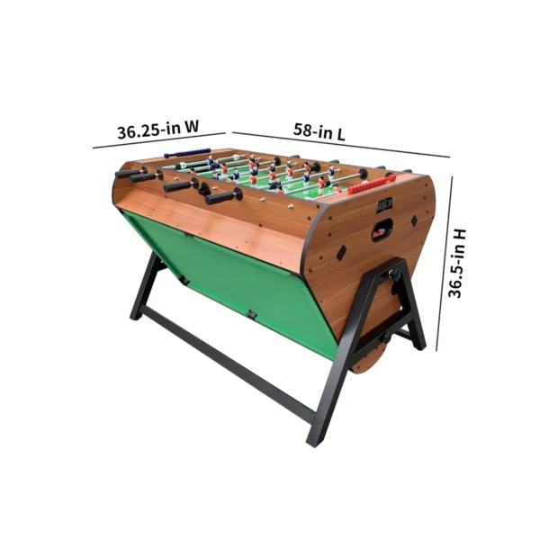 KICK Triplex 55 inch 3-in-1 multi game table front angle view