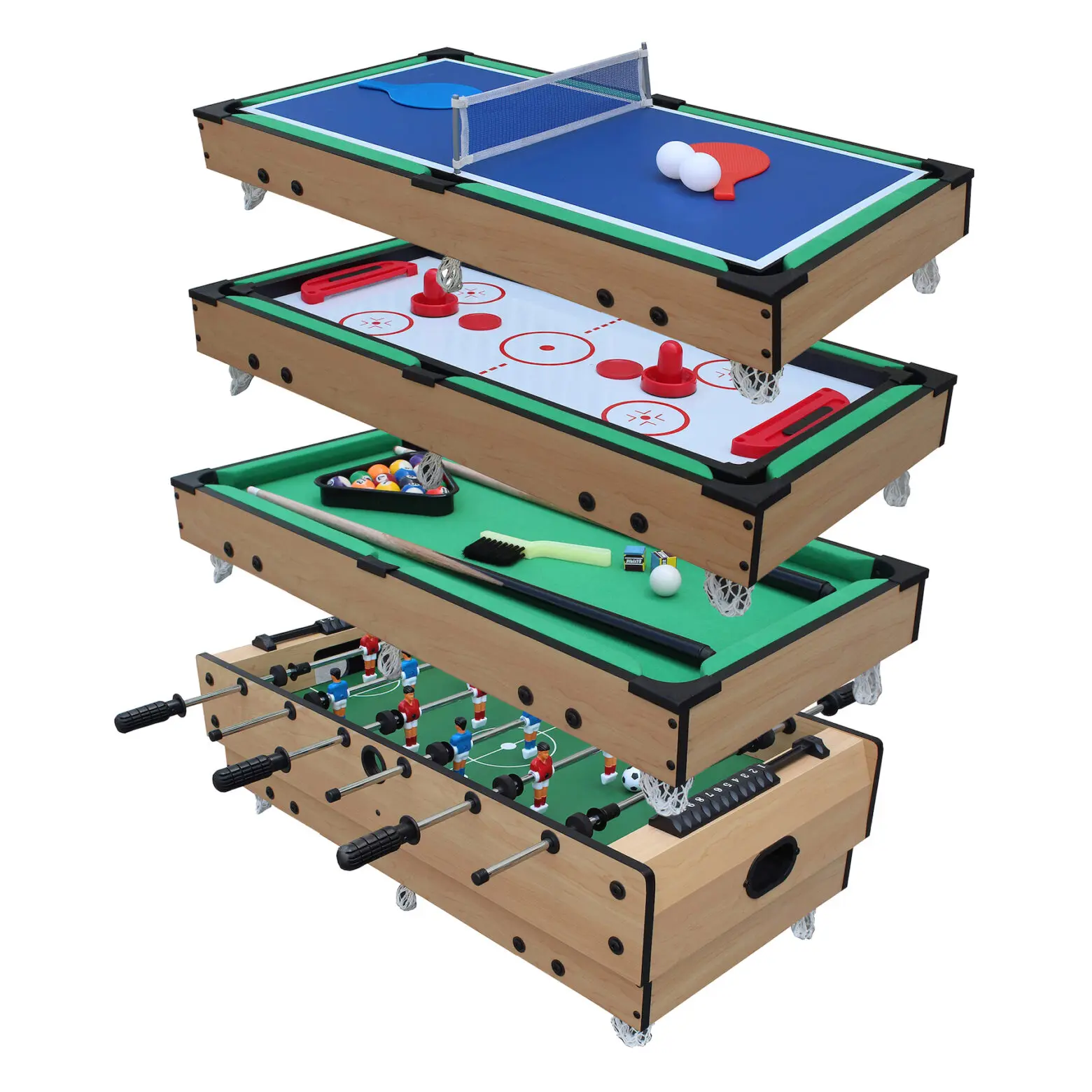 KICK Chancellor 33" 4-in-1 Mini Tabletop Foosball Table