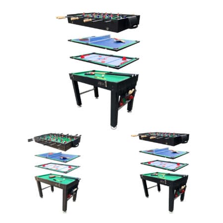 KICK Quad 48" 4-in-1 Multi-Game Table (Black)